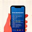 Rankos, laikančios telefoną su kredito reitingo grafiku ir žvaigždėmis, simbolizuojančiomis pagerėjusį kredito balą.