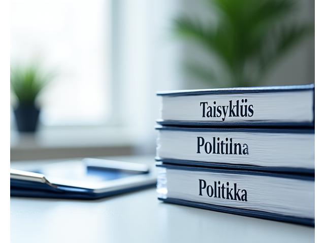 Stilingai sudėlioti dokumentai su aiškiomis antraštėmis, simbolizuojančios tvarką ir skaidrumą